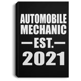 Automobile Mechanic Established EST. 2021 - Canvas Portrait
