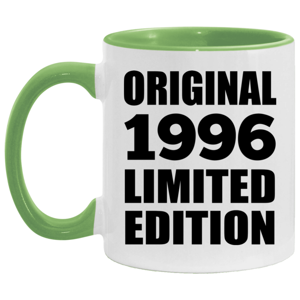 28th Birthday Original 1996 Limited Edition - 11oz Accent Mug Green
