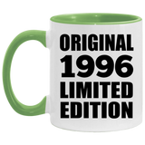 28th Birthday Original 1996 Limited Edition - 11oz Accent Mug Green
