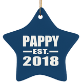 Pappy Established EST. 2018 - Star Ornament