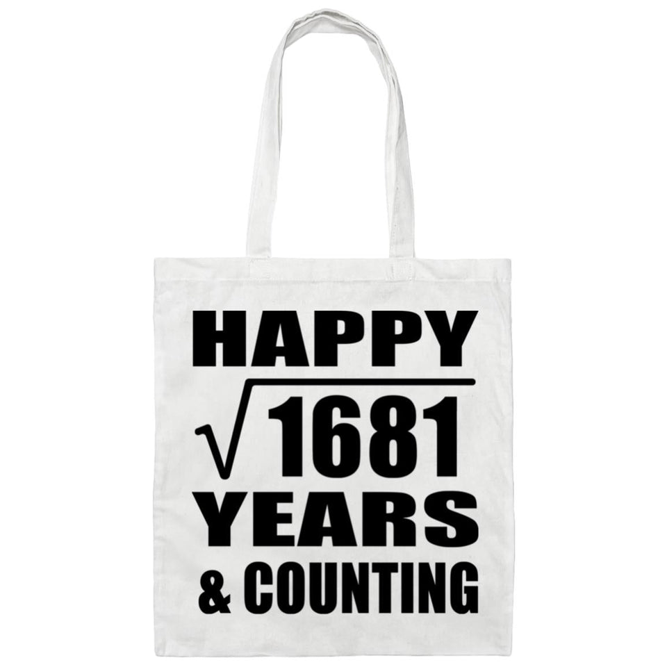 Happy 41st Anniversary Square Root of 1681 Years & Counting - Tote Bag White