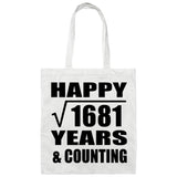 Happy 41st Anniversary Square Root of 1681 Years & Counting - Tote Bag White
