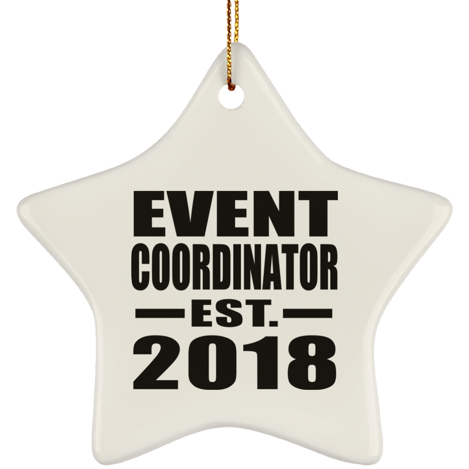 Event Coordinator Established EST. 2018 - Star Ornament
