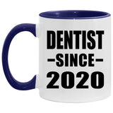 Dentist Since 2020 - 11oz Accent Mug Purple