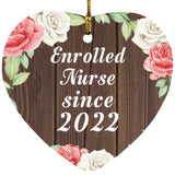Enrolled Nurse Since 2022 - Heart Ornament A