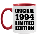 30th Birthday Original 1994 Limited Edition - 11oz Accent Mug Red