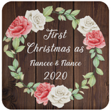 First Christmas As Fiancee & Fiance 2020 - Drink Coaster A