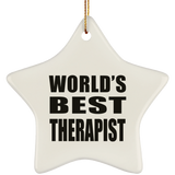 World's Best Therapist - Star Ornament