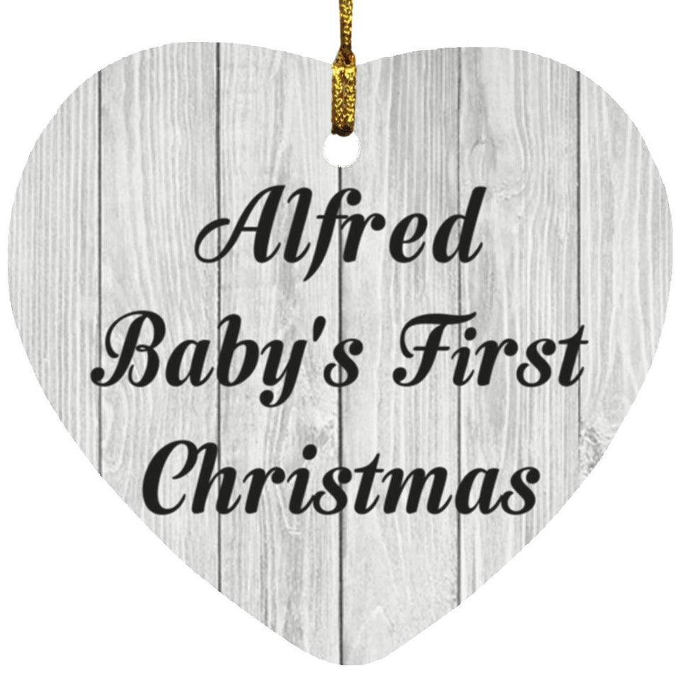 Alfred Baby's First Christmas - Heart Ornament F