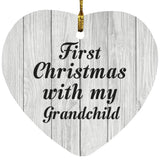 First Christmas With My Grandchild - Heart Ornament F