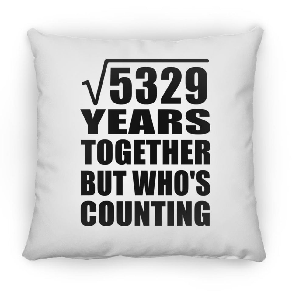 73rd Anniversary Square Root of 5329 Years Who's Counting - Throw Pillow