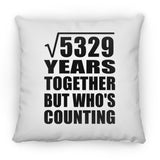 73rd Anniversary Square Root of 5329 Years Who's Counting - Throw Pillow