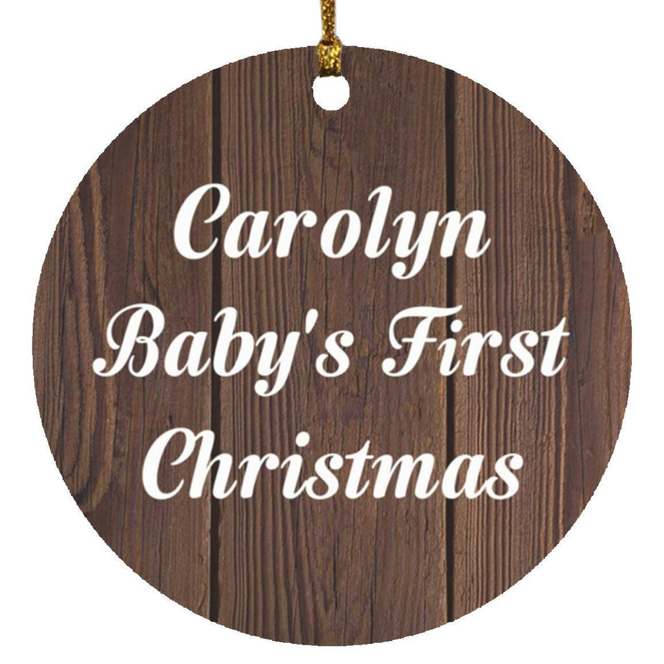 Carolyn Baby's First Christmas - Circle Ornament D