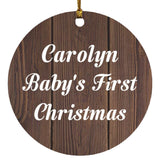 Carolyn Baby's First Christmas - Circle Ornament D