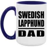 Swedish Lapphund Dad - 15oz Accent Mug Purple