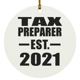 Tax Preparer Established EST. 2021 - Circle Ornament