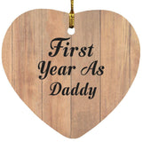 First Year As Daddy - Heart Ornament C