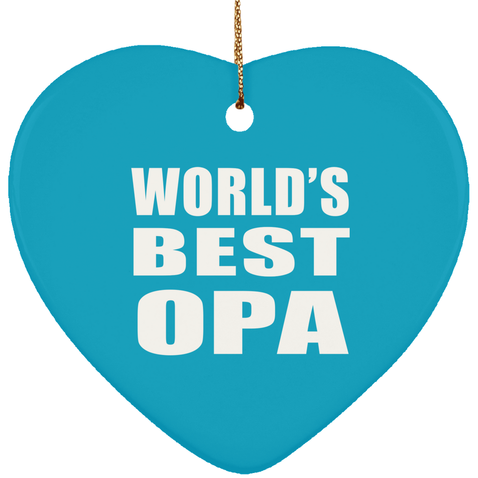 World's Best Opa - Heart Ornament