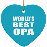 World's Best Opa - Heart Ornament