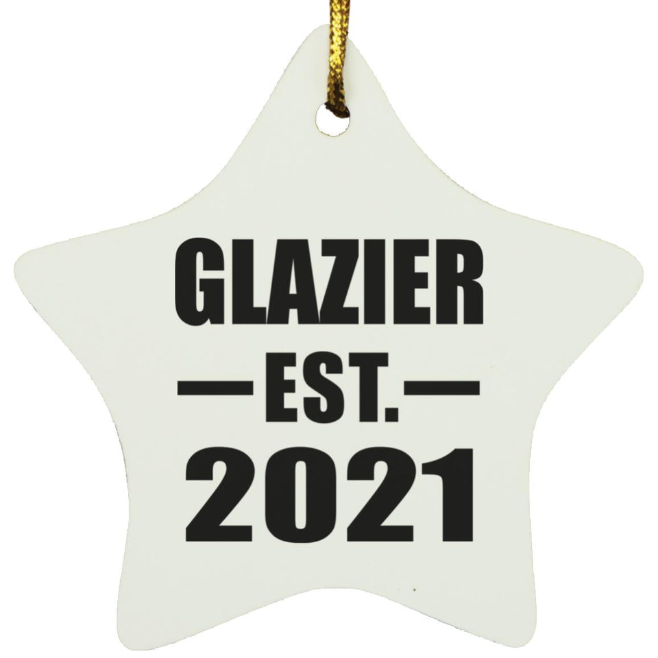Glazier Established EST. 2021 - Star Ornament