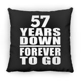 57th Anniversary 57 Years Down Forever to Go - Throw Pillow Black