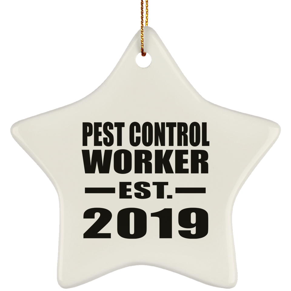 Pest Control Worker Established EST. 2019 - Star Ornament