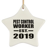 Pest Control Worker Established EST. 2019 - Star Ornament