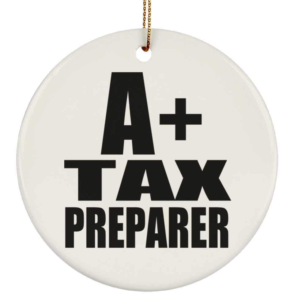 A+ Tax Preparer - Circle Ornament