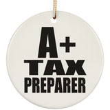 A+ Tax Preparer - Circle Ornament