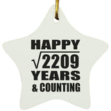 Happy 47th Anniversary Square Root of 2209 Years & Counting - Star Ornament