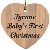 Tyrone Baby's First Christmas - Heart Ornament C