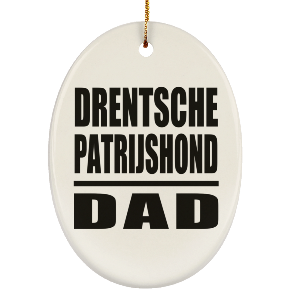 Drentsche Patrijshond Dad - Oval Ornament
