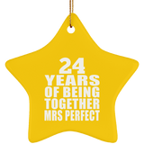 24th Anniversary 24 Years Of Being Mrs Perfect - Star Ornament