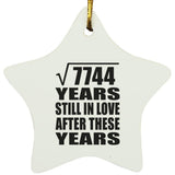88th Anniversary Square Root of 7744 Years Still In Love - Star Ornament