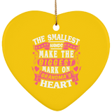 The Smallest Hands Make The Biggest Mark On Grandma's Heart - Heart Ornament