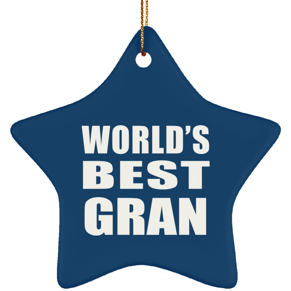 World's Best Gran - Star Ornament