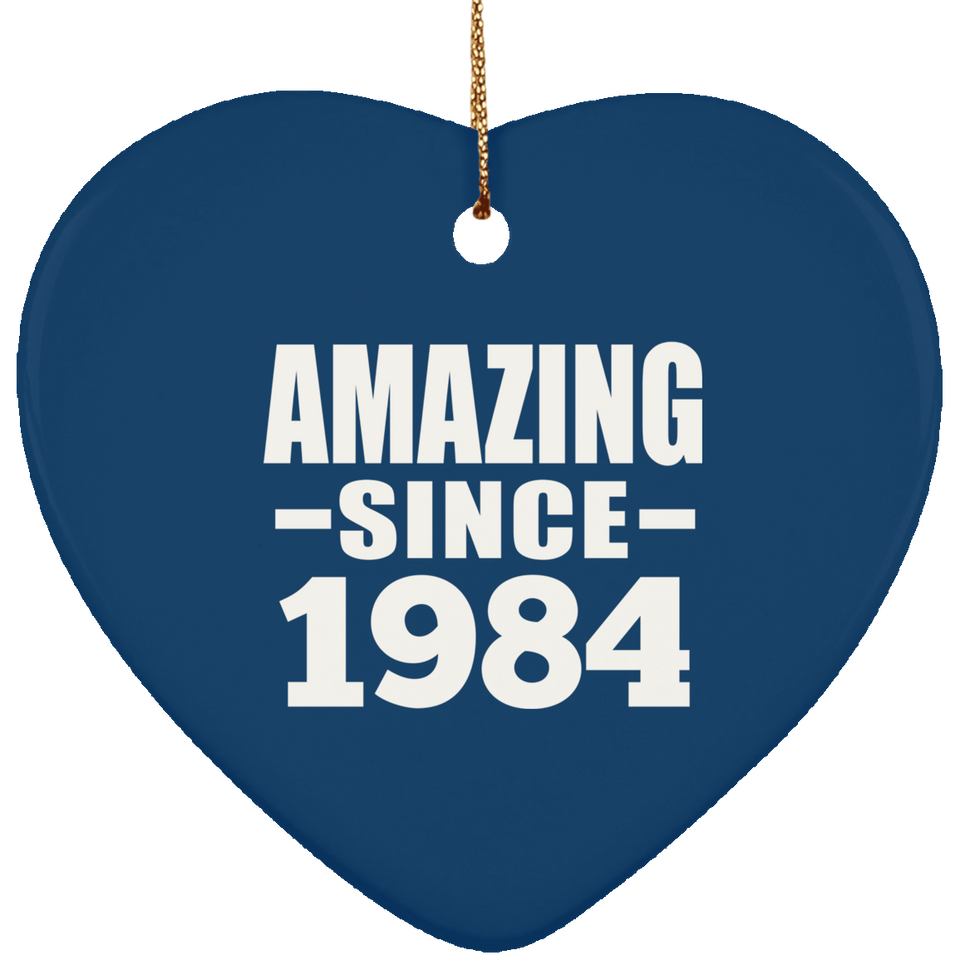 40th Birthday Amazing Since 1984 - Heart Ornament