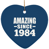 40th Birthday Amazing Since 1984 - Heart Ornament