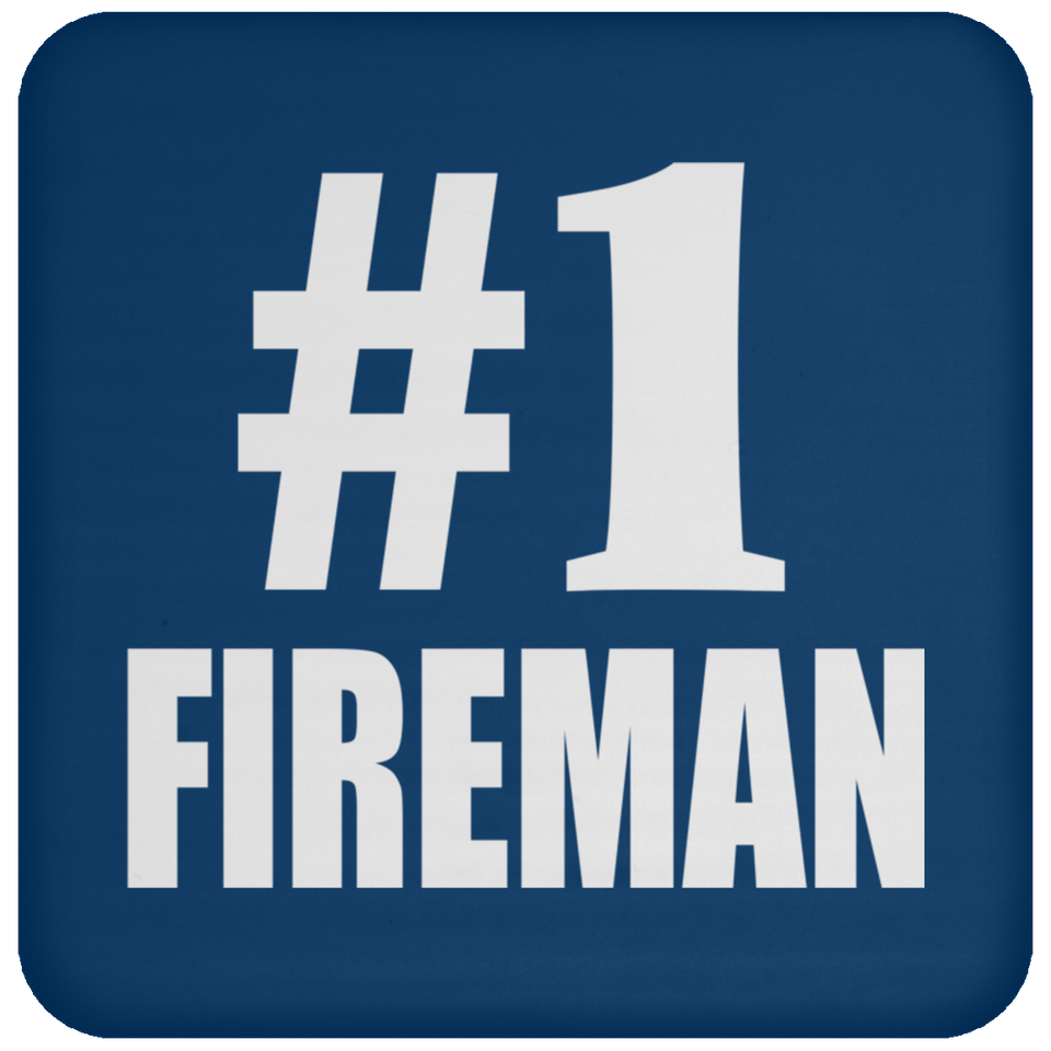 Number One #1 Fireman - Drink Coaster