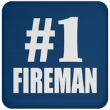 Number One #1 Fireman - Drink Coaster