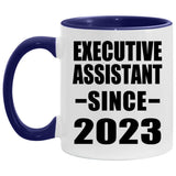 Executive Assistant Since 2023 - 11oz Accent Mug Purple