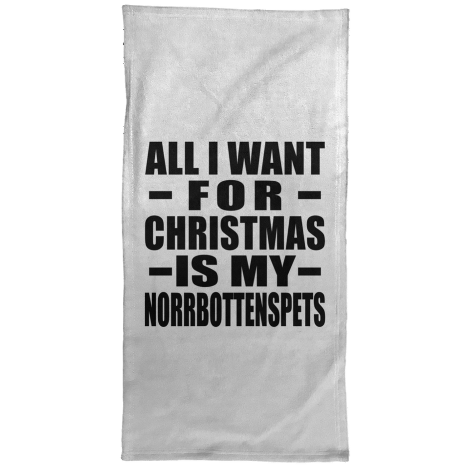 All I Want For Christmas Is My Norrbottenspets - Hand Towel