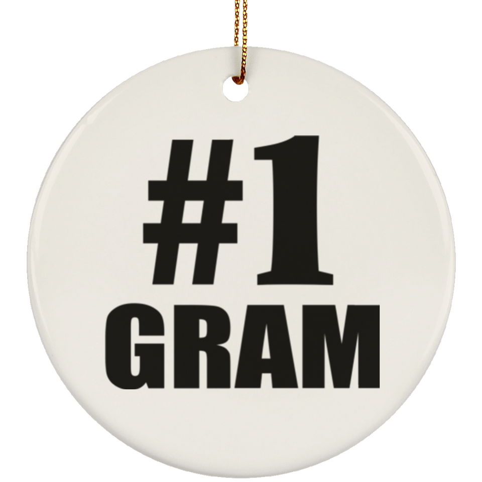 Number One #1 Gram - Circle Ornament