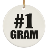Number One #1 Gram - Circle Ornament