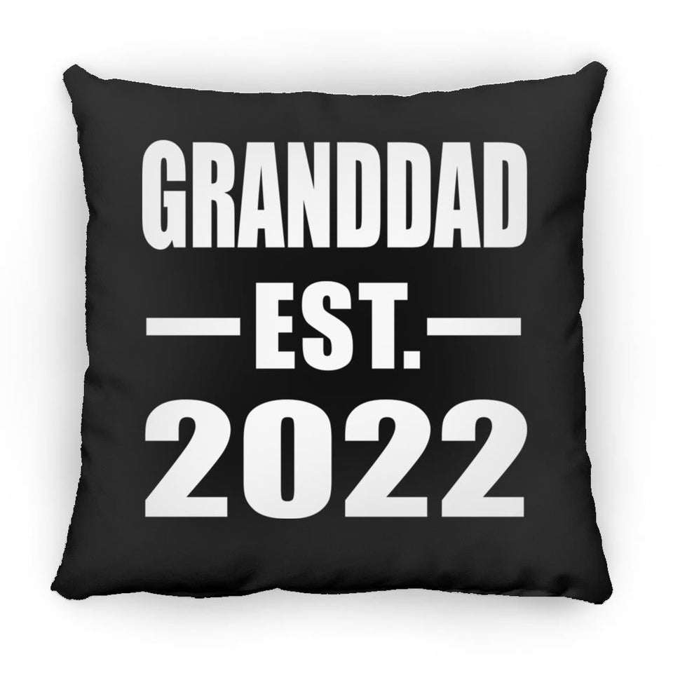 Granddad Established EST. 2022 - Throw Pillow Black
