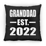 Granddad Established EST. 2022 - Throw Pillow Black