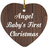 Angel Baby's First Christmas - Heart Ornament D