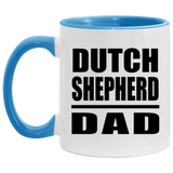 Dutch Shepherd Dad - 11oz Accent Mug Blue