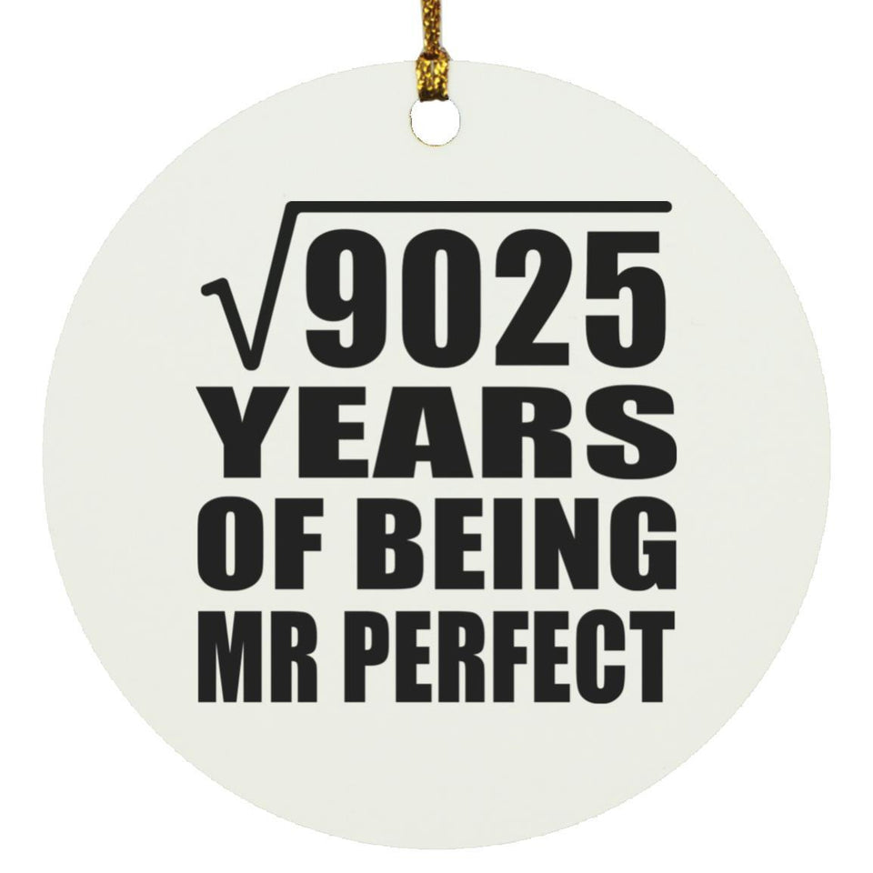 95th Anniversary Square Root of 9025 Years of Mr Perfect - Circle Ornament