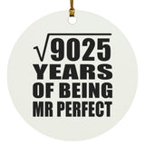 95th Anniversary Square Root of 9025 Years of Mr Perfect - Circle Ornament